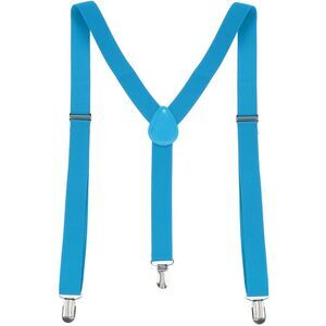 Suspenders Metal Clips Adjustable Elastic Band Y Shaped Suspender Bright Red